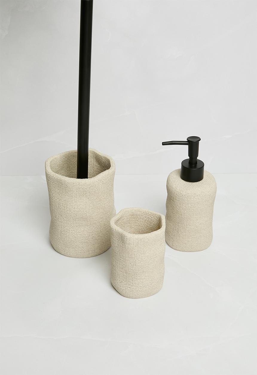 Sixth Floor - Textured Toilet Brush Holder - Natural