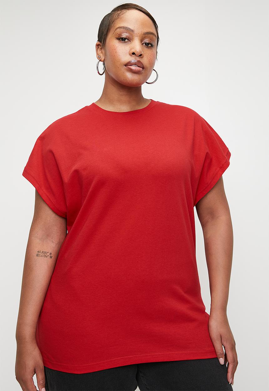 Superbalist - Grown on sleeve tee plus  - red