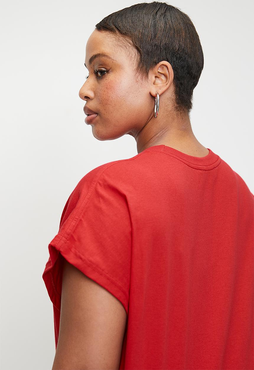 Superbalist - Grown on sleeve tee plus  - red