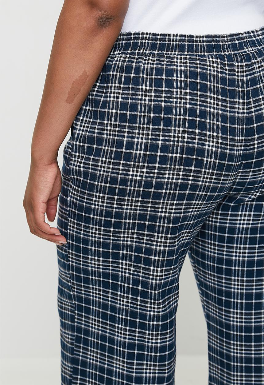 Cotton On - Plus Wren Check Pant - Navy Check