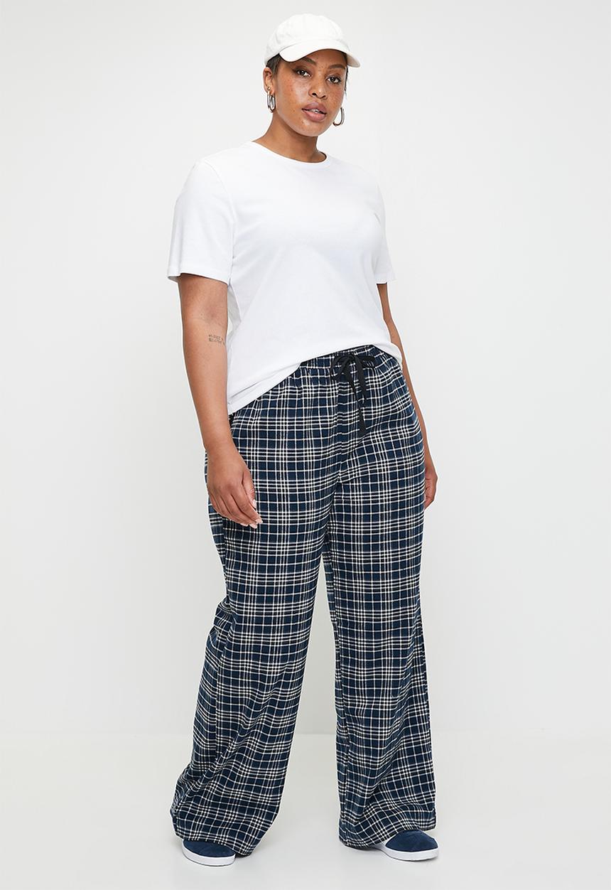 Cotton On - Plus Wren Check Pant - Navy Check