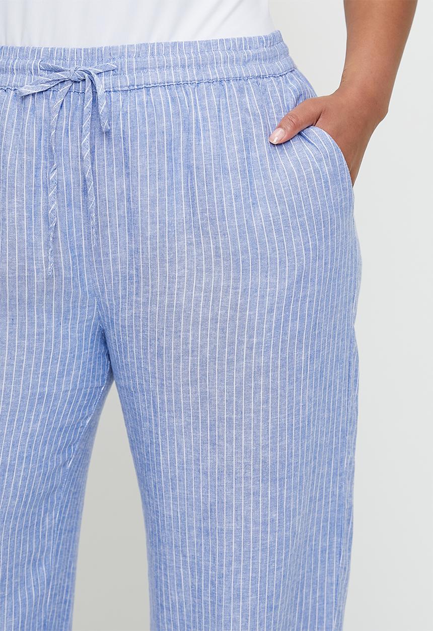 Cotton On - Plus Haven Wide Leg Pant - Asher Stripe Blue
