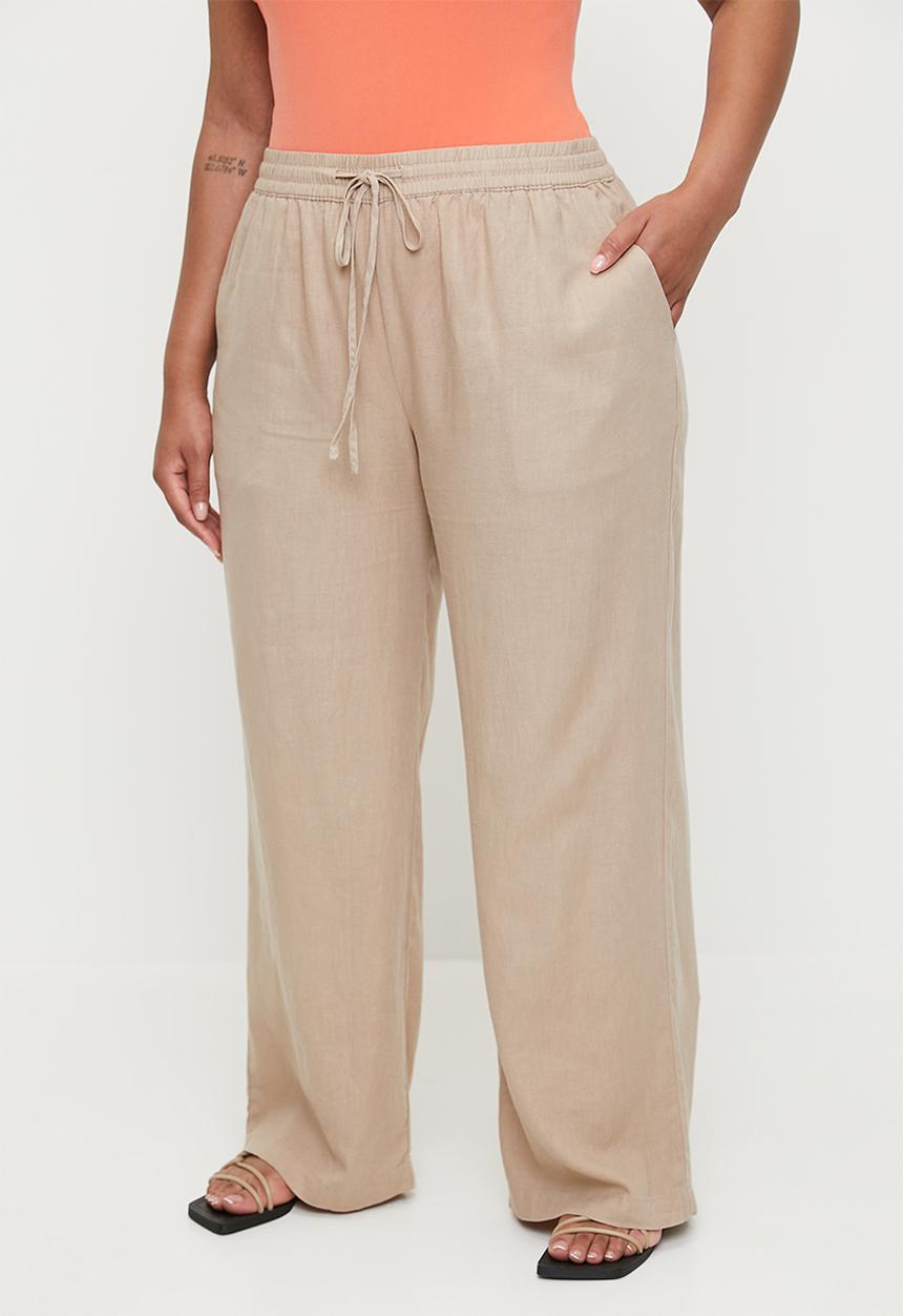 Cotton On - Plus Haven Wide Leg Pant - Mid Taupe
