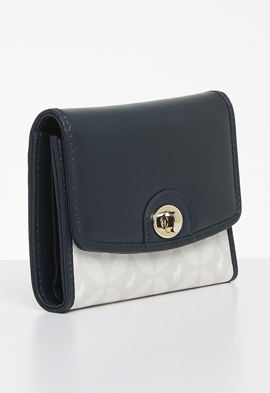 POLO - Preston compact trifold purse bag - navy