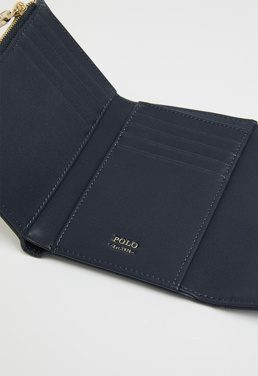 POLO - Preston compact trifold purse bag - navy
