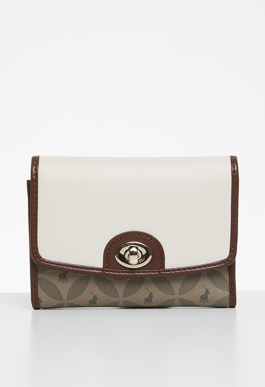 POLO - Preston compact trifold purse bag - tan