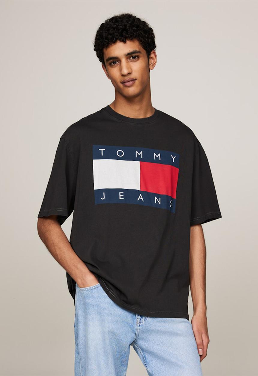 Tommy Hilfiger - Tjm ovz big flag tee ext - black