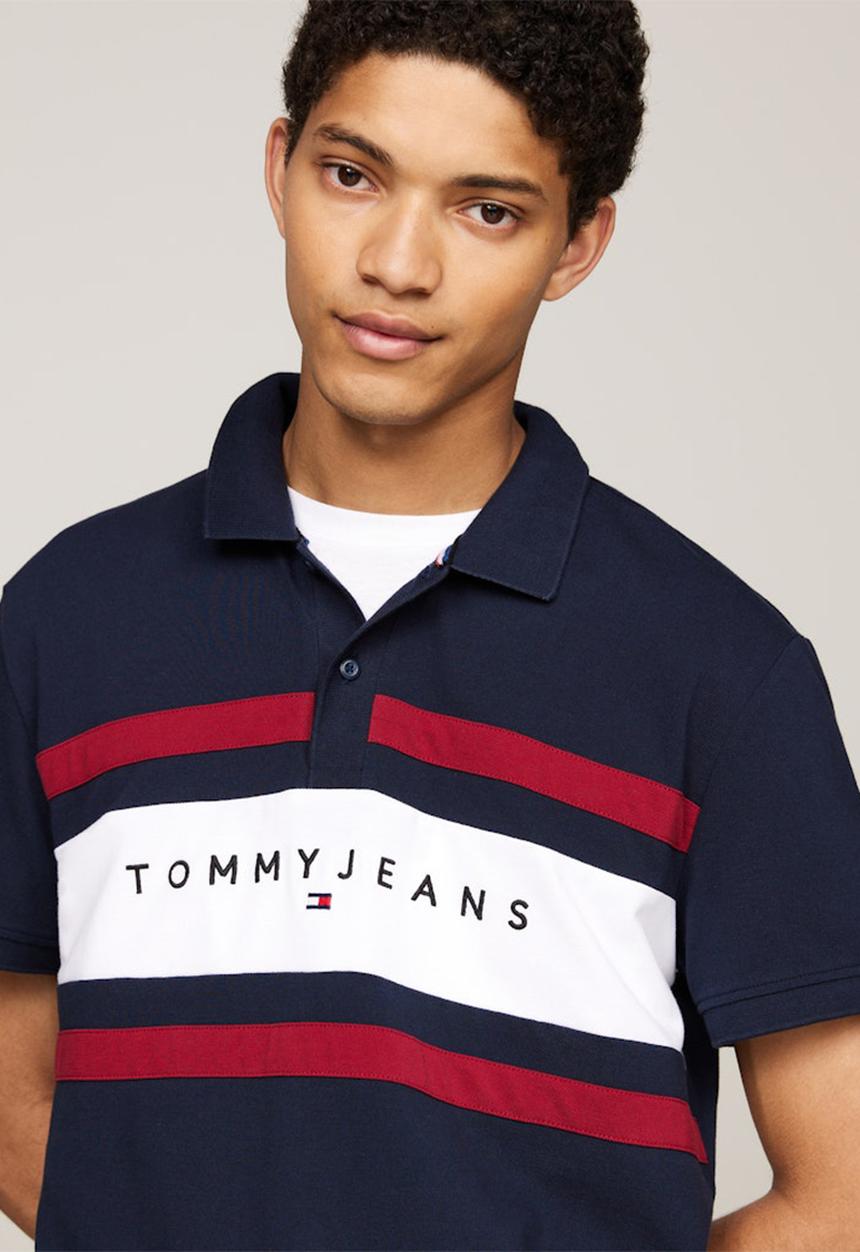 Tommy Hilfiger - Tjm colorblock linear polo - dark night navy
