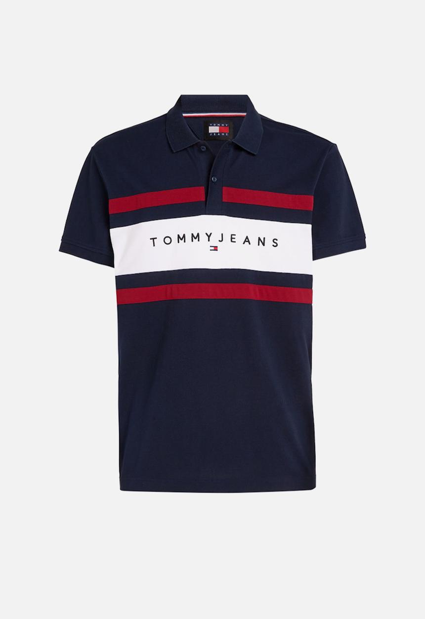 Tommy Hilfiger - Tjm colorblock linear polo - dark night navy