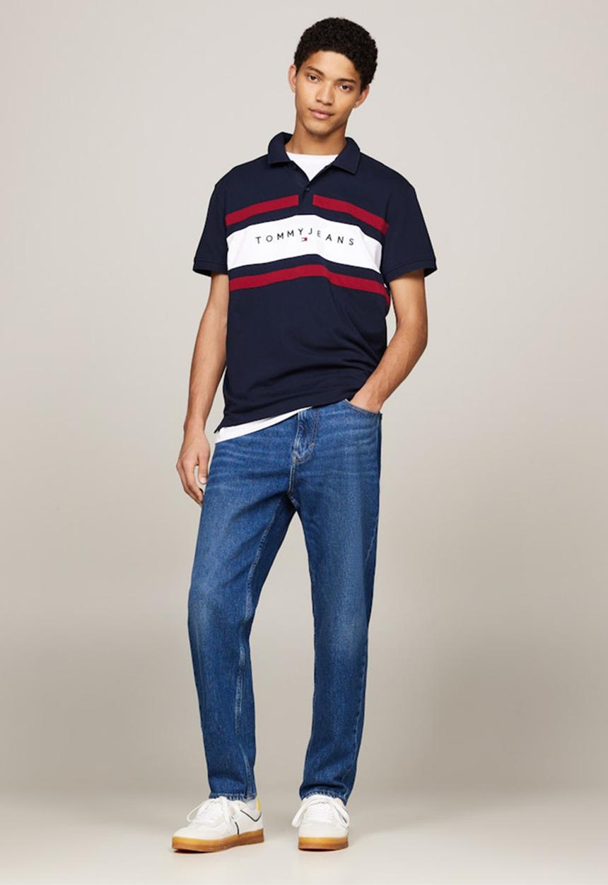 Tommy Hilfiger - Tjm colorblock linear polo - dark night navy