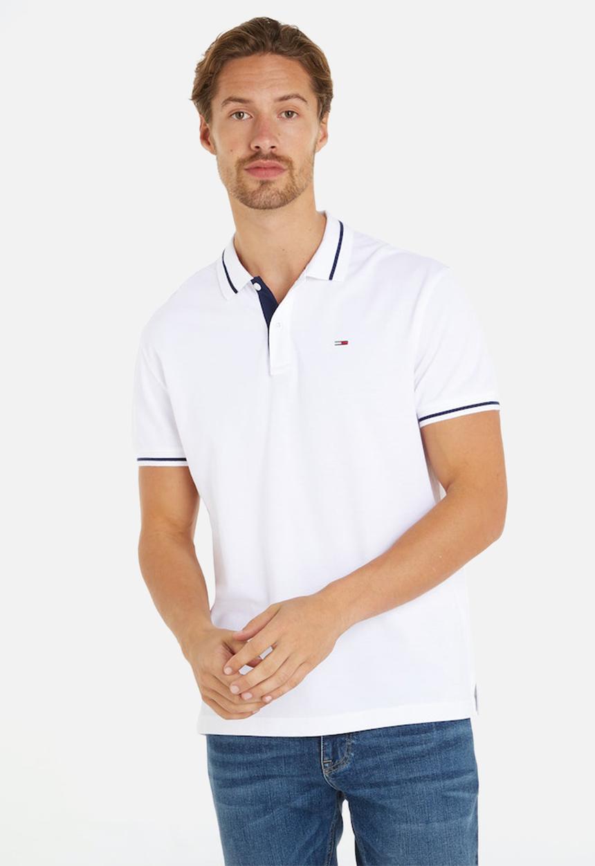 Tommy Hilfiger - Tjm reg tipping polo - white	