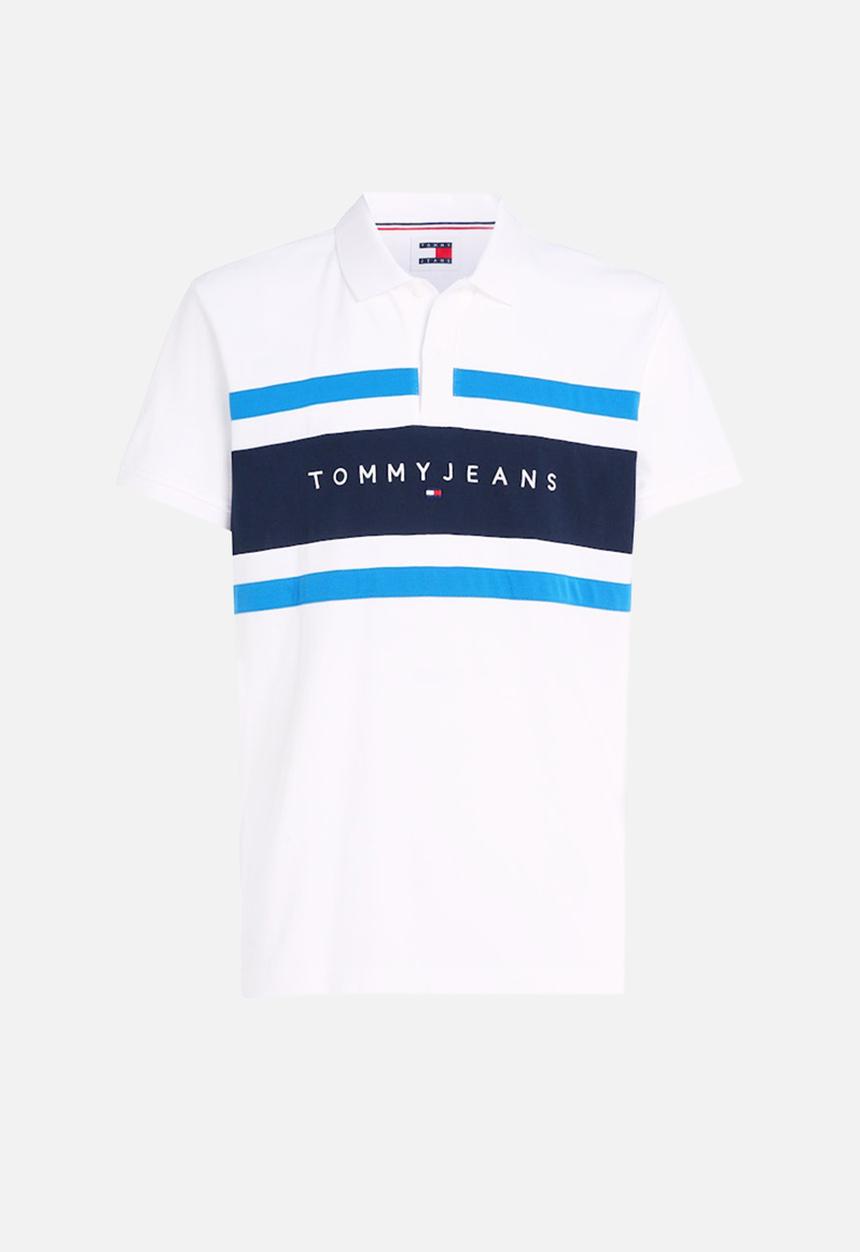 Tommy Hilfiger - Tjm colorblock linear polo - white	