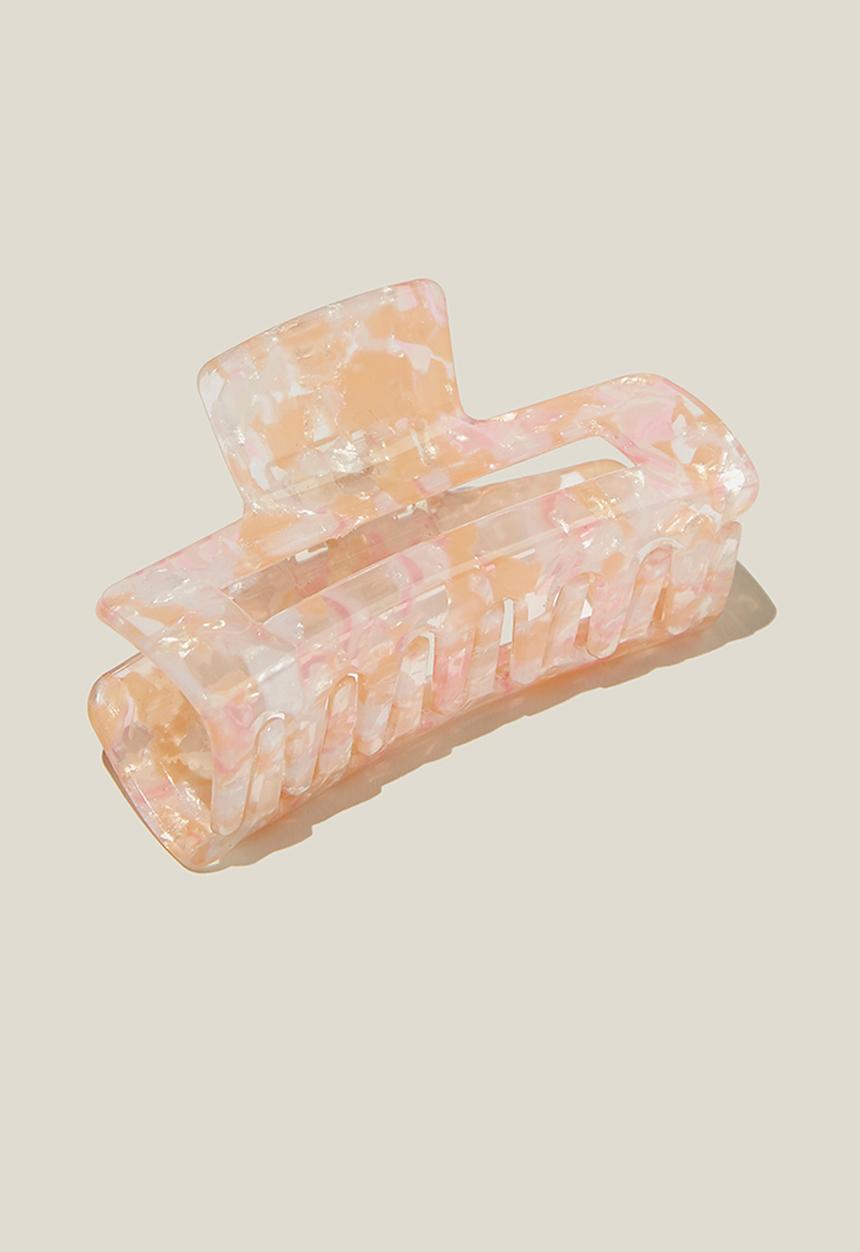 Rubi - Amber hair claw-pink marble