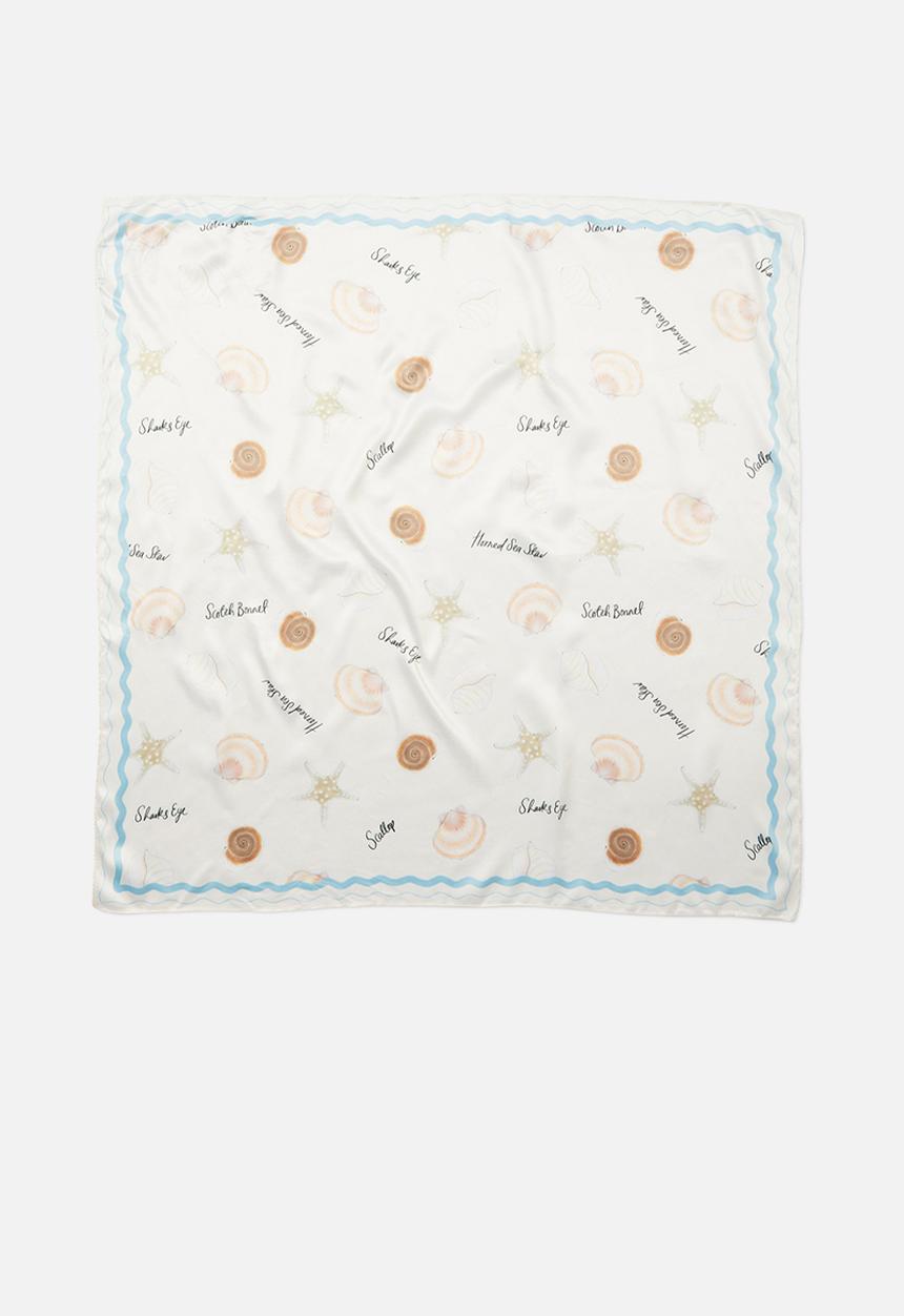 Rubi - Daisy scarf-sketched shells/recru