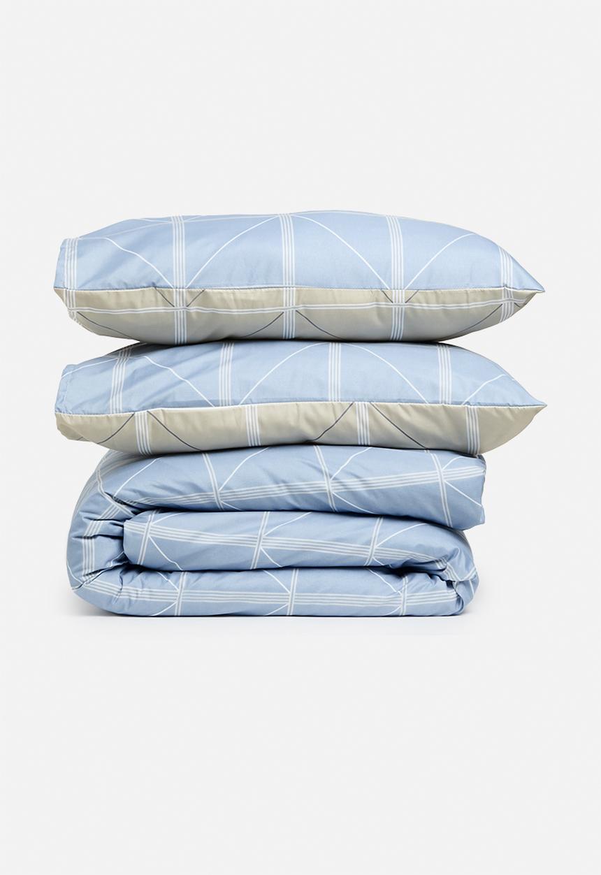 Sixth Floor - Alerik Geo Super Soft Duvet Set - blue