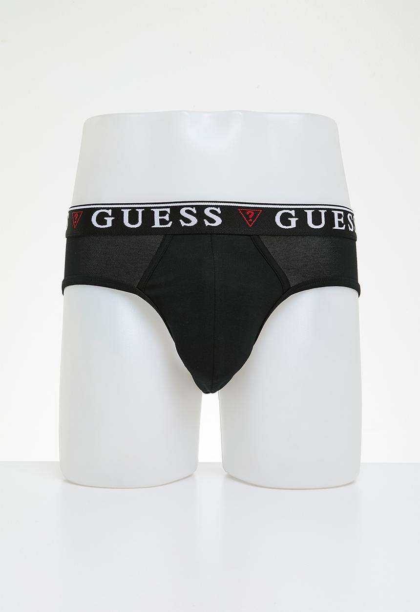 GUESS - Brian hero brief 3 pack - jet black w/ frost grey