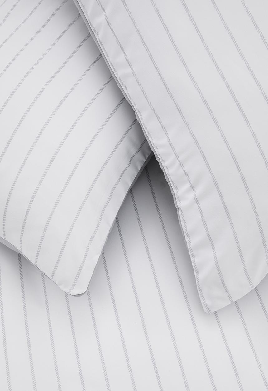 Sixth Floor - Super Soft Duvet & Sheet Set Stripe - Grey 