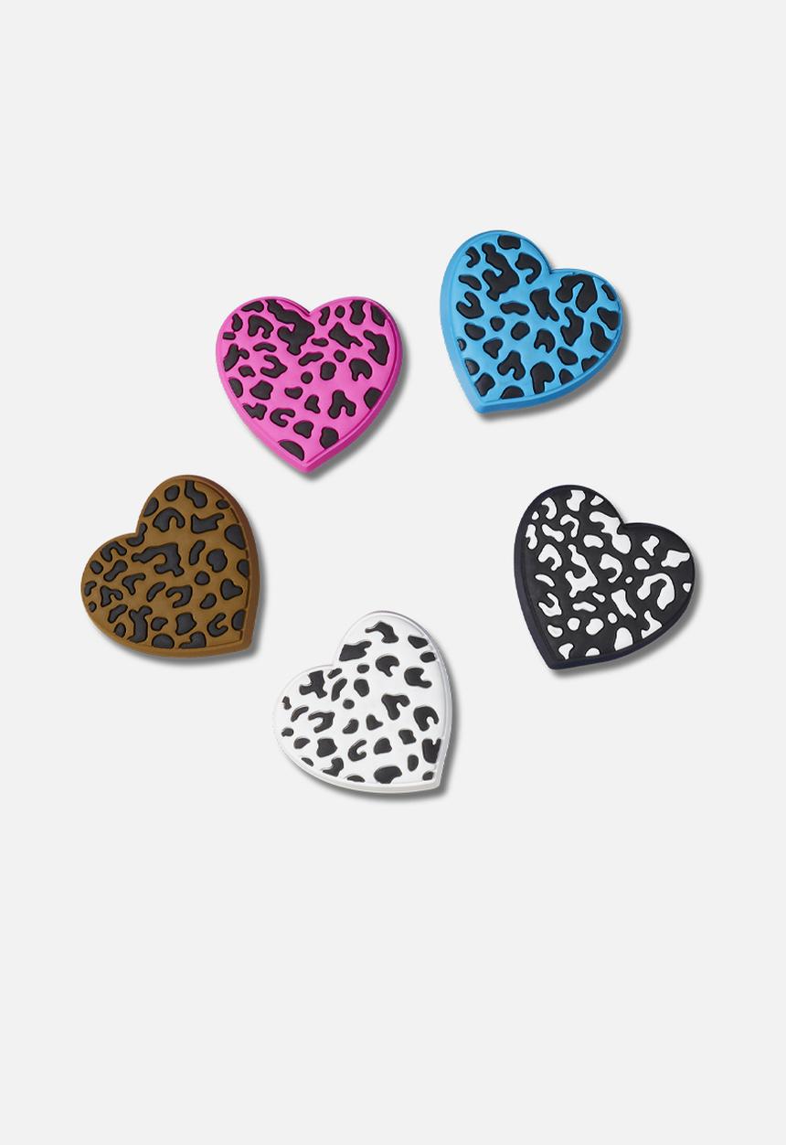 Crocs - Leopard animal print heart 5 pack - multi