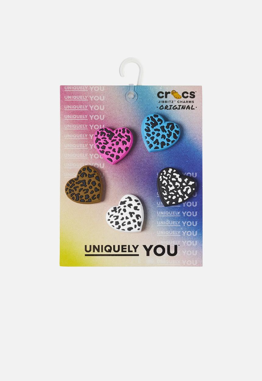 Crocs - Leopard animal print heart 5 pack - multi