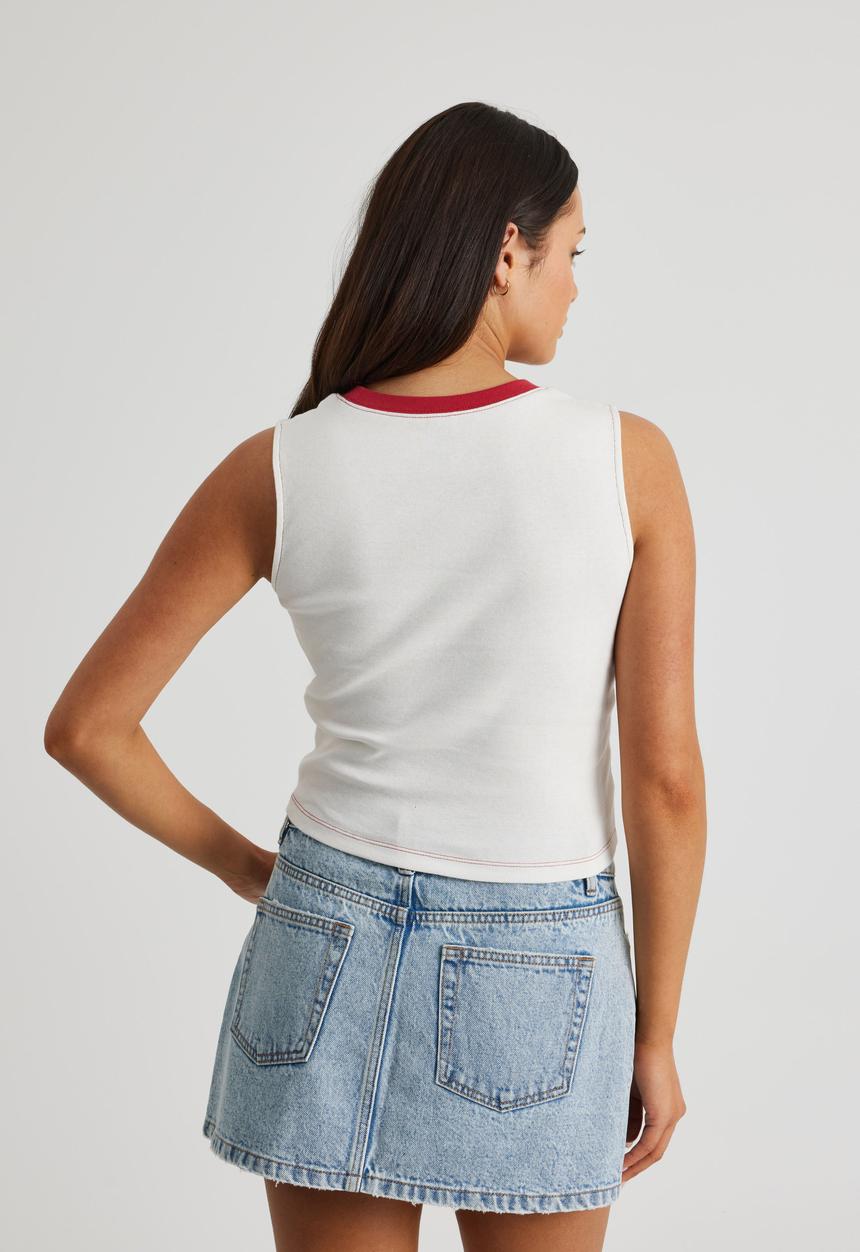 Factorie - Graphic Muscle Tank - White/Nyc