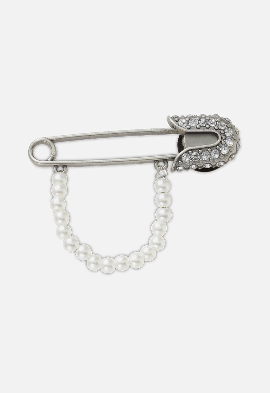 Crocs - Pearl chain safety pin loose - silver 