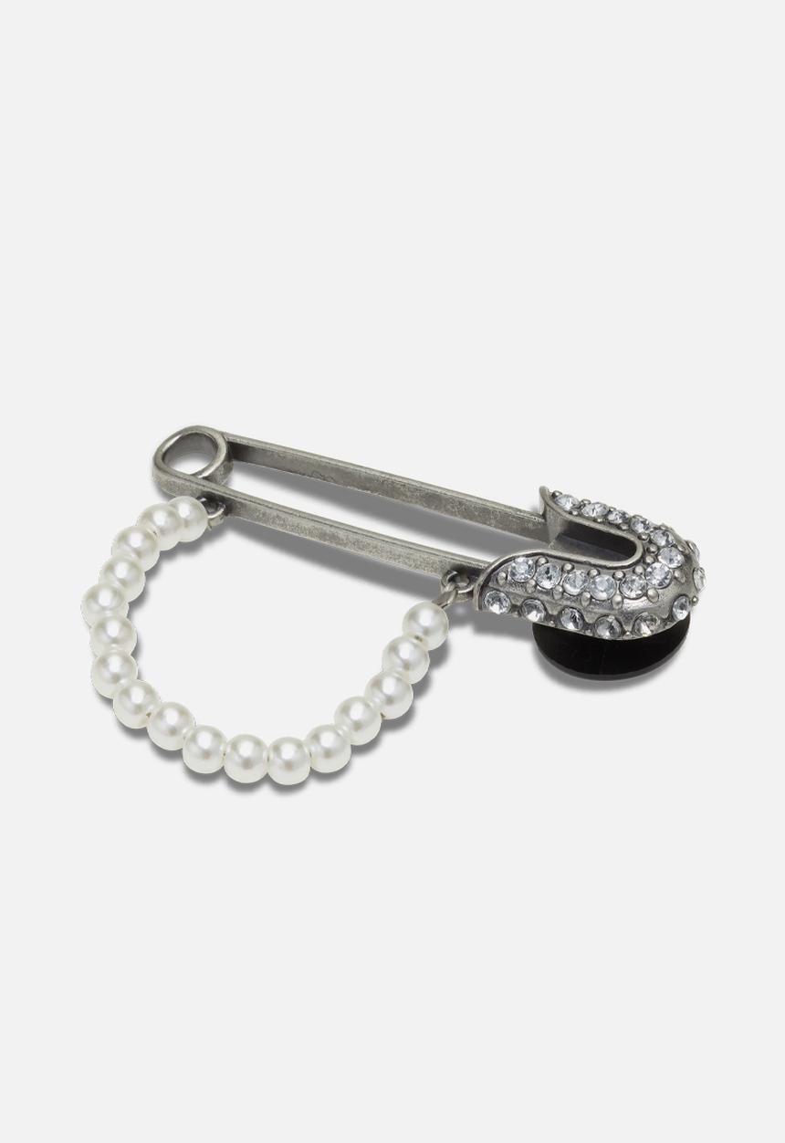 Crocs - Pearl chain safety pin loose - silver 