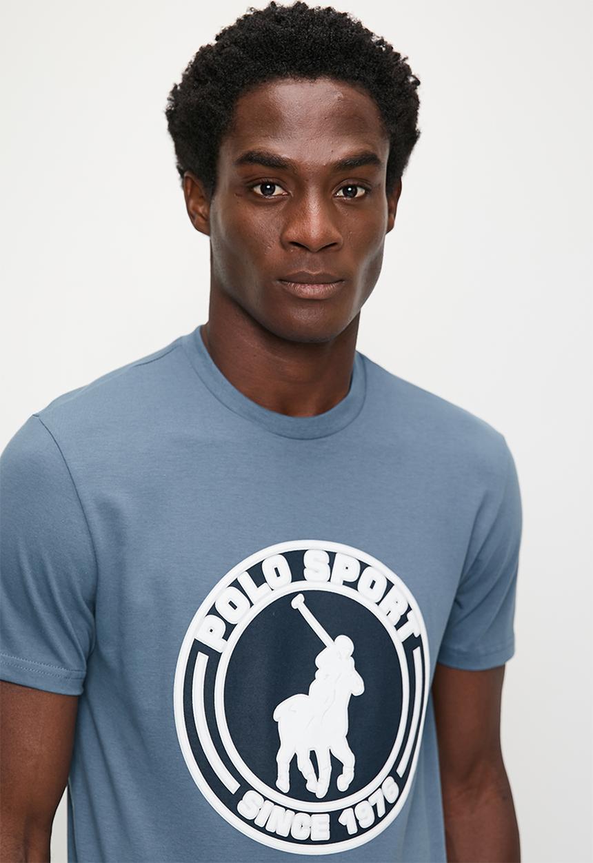 POLO - Thami Sport Short sleeve Big Logo Tee - Blue