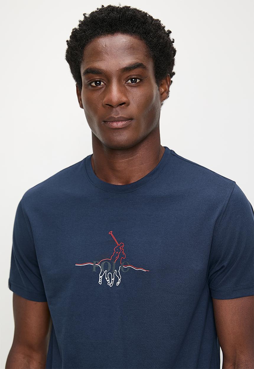 POLO - Maxwell Graphic Tee - Navy