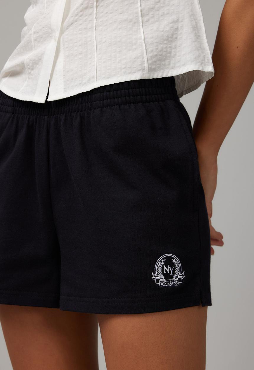 Factorie - Cotton Pull On Short - Black /  New York