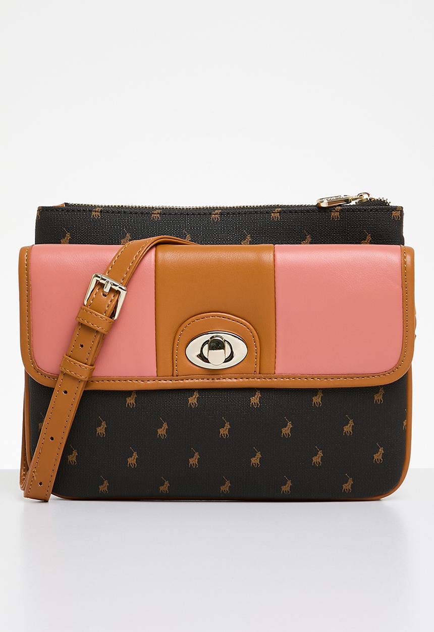 POLO - Casablanca double pocket sling bag-coral