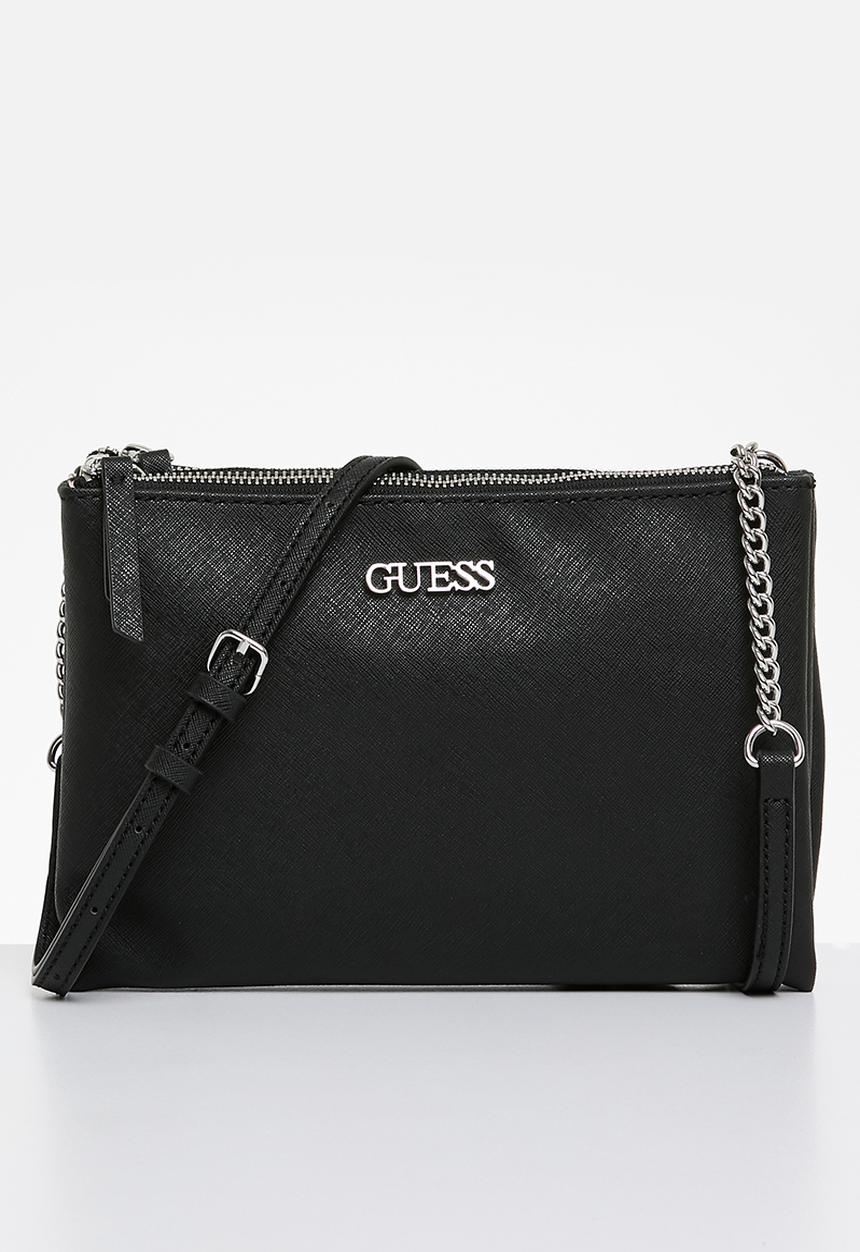 GUESS - Tidewood mini double zip crossbody - black