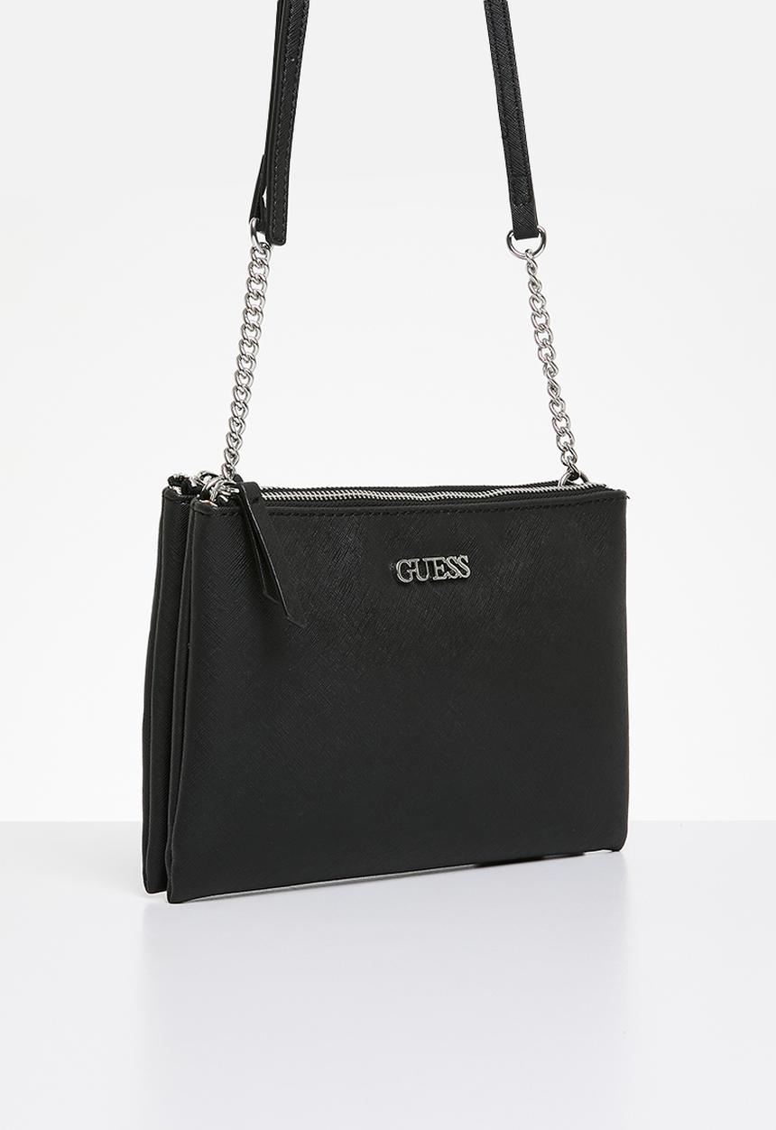 GUESS - Tidewood mini double zip crossbody - black
