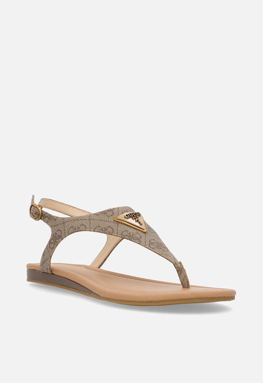 GUESS - Unali Sandal 4G Logo Basique -Beige / Brown