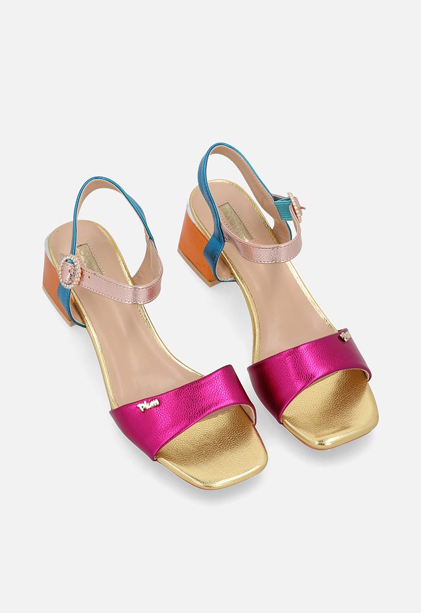 Plum - Mel block heel - multi