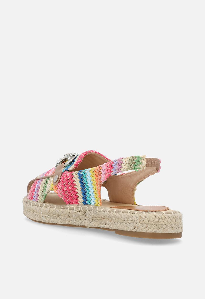 Plum - Moon espadrille flat - pink multi