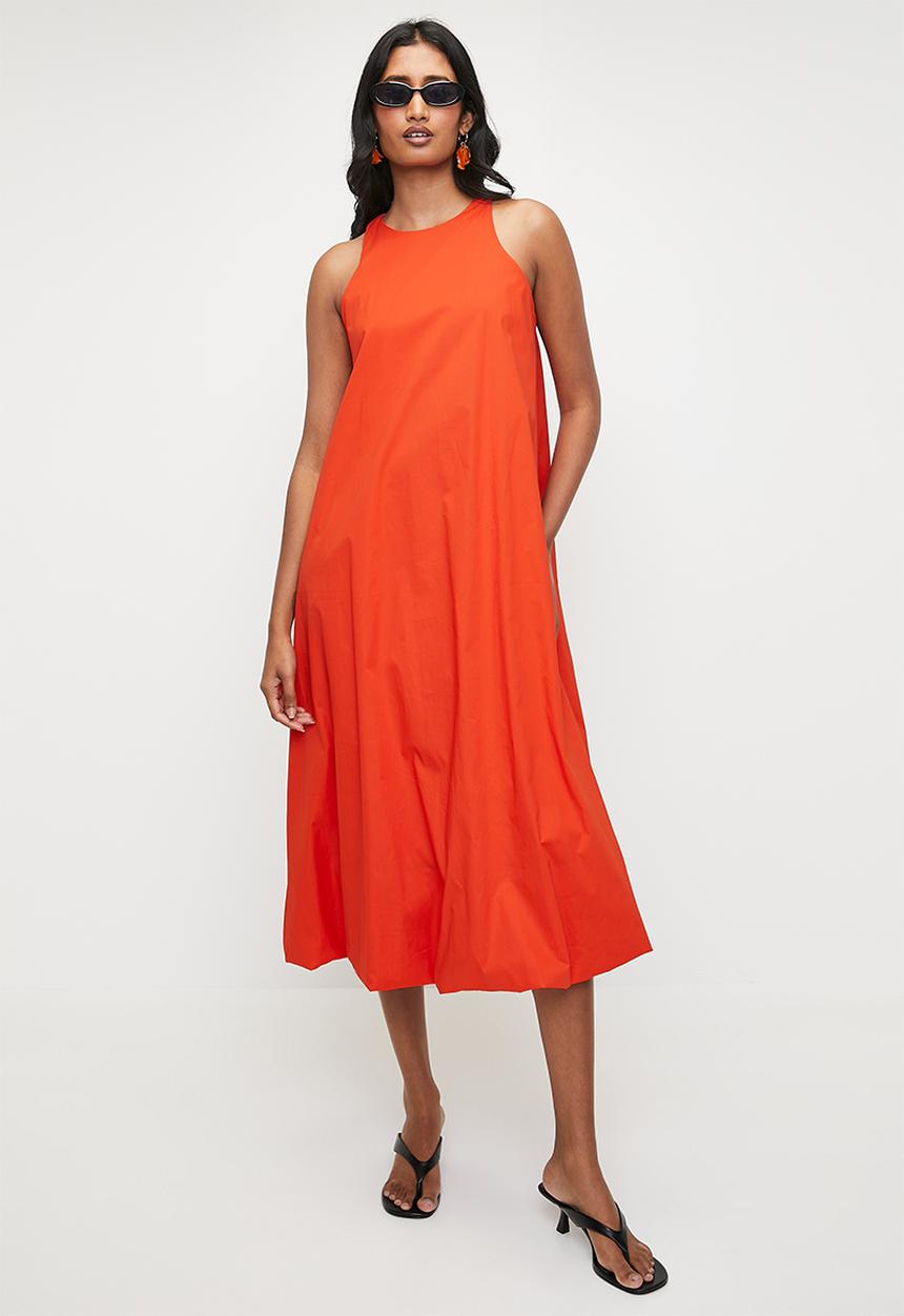 Superbalist - Bubble hem Midi Dress - Orange