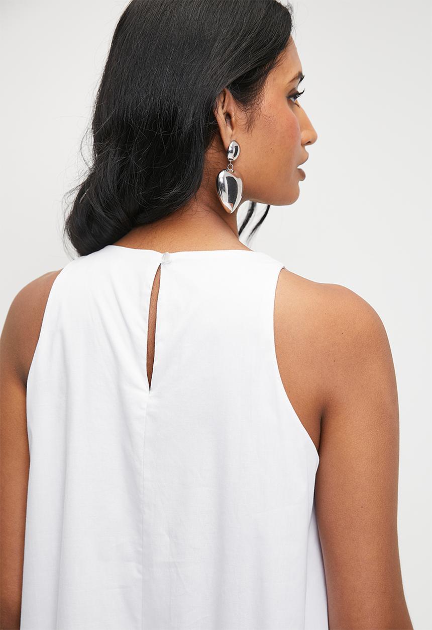 Superbalist - Bubble hem Midi Dress - White