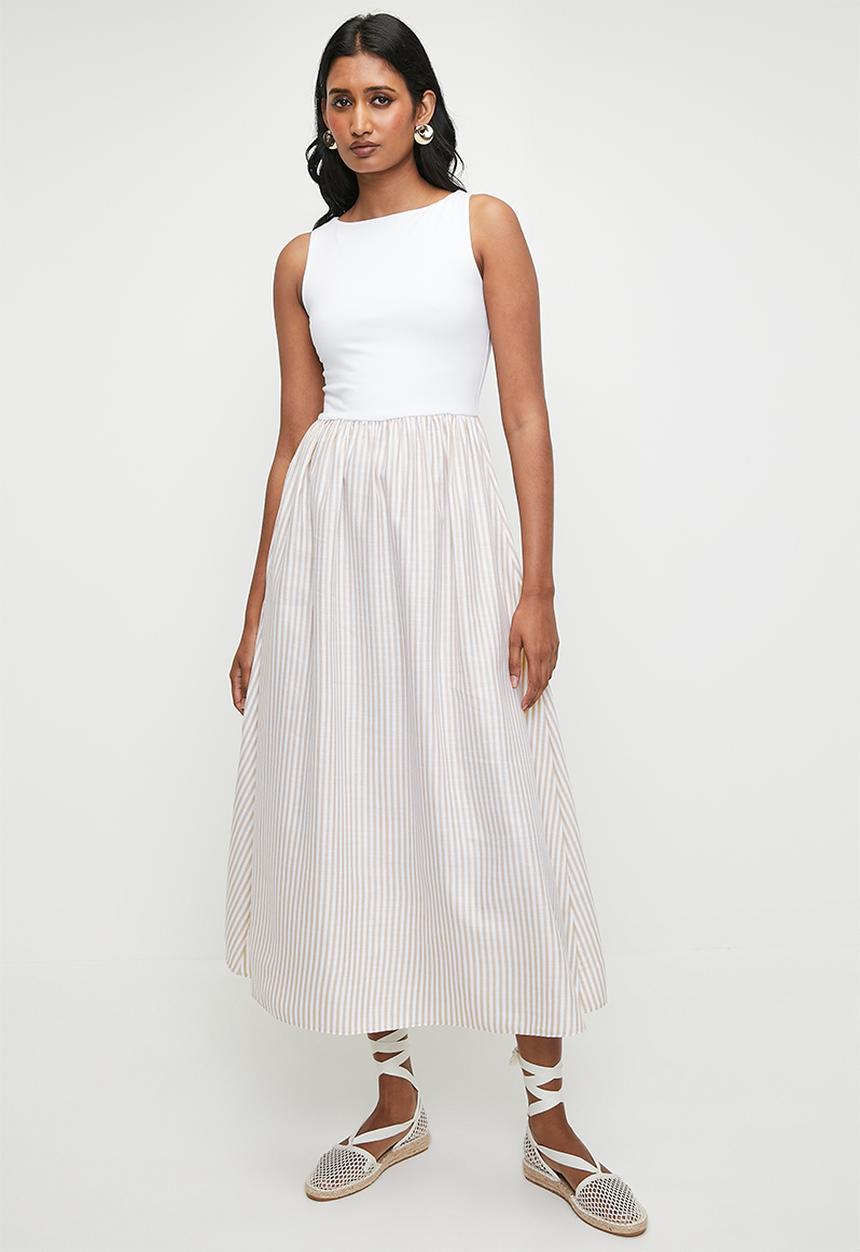 Superbalist - Fit & Flare Combo with Contrast Tipping - Ivory