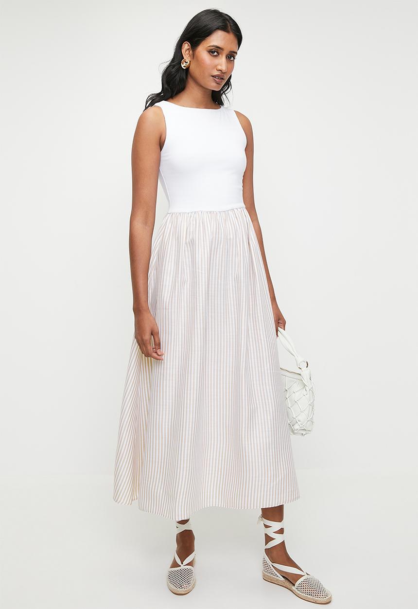 Superbalist - Fit & Flare Combo with Contrast Tipping - Ivory