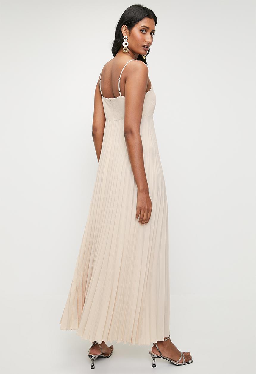 Superbalist - Pleated Trapeze Maxi Dress - Neutral