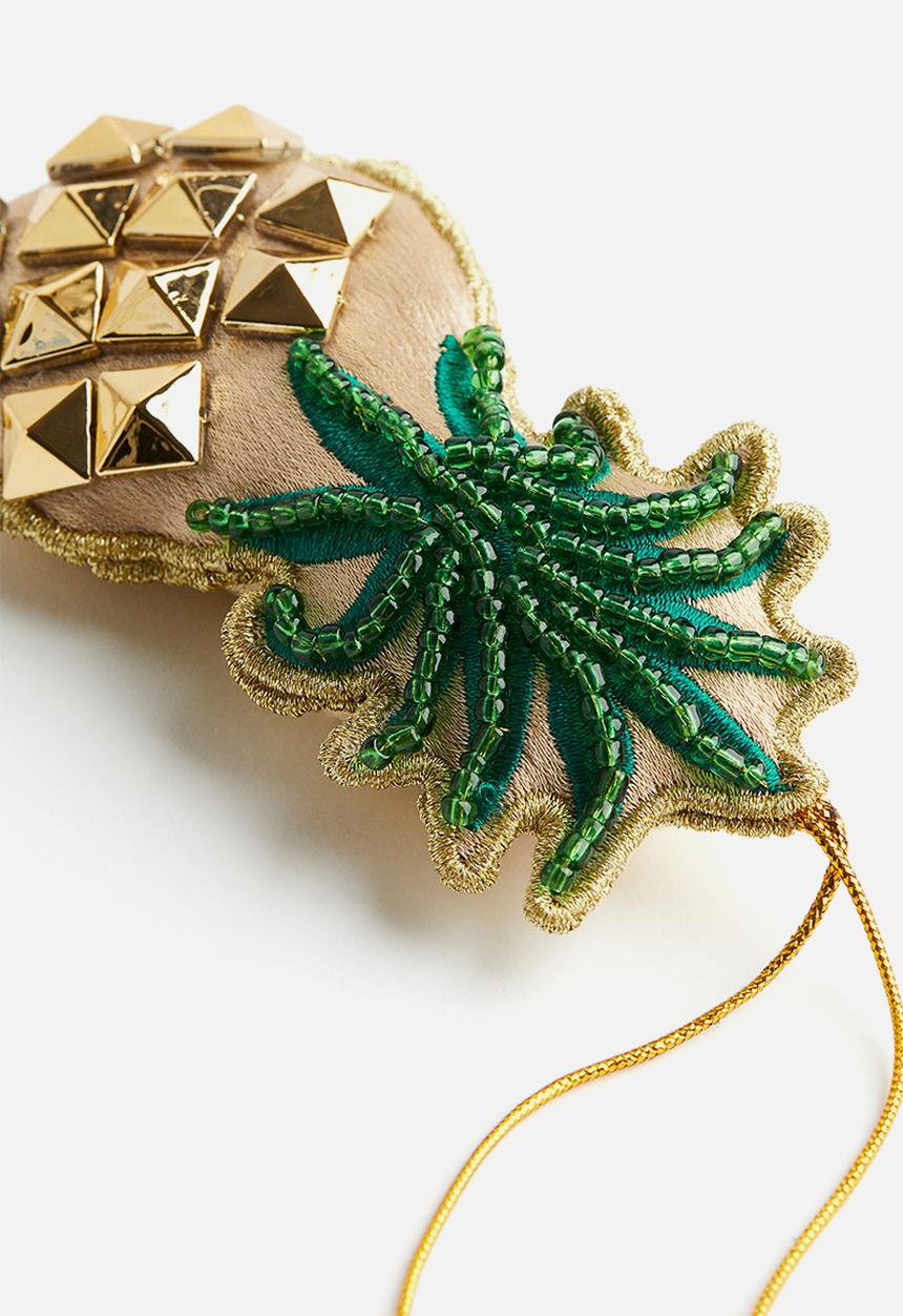 H&M - Embellished christmas tree decoration - gold-coloured pineapple