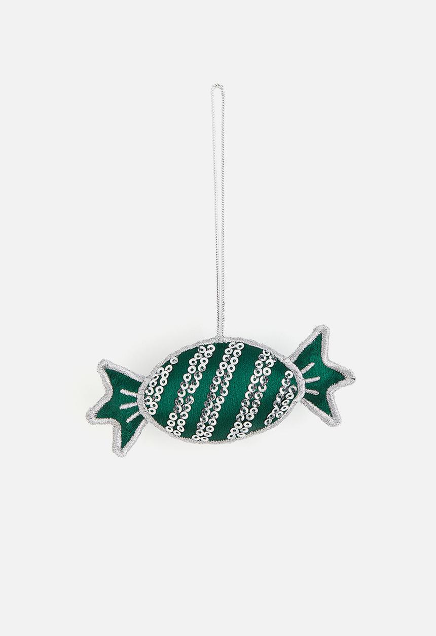 H&M - Embellished christmas tree decoration - green bon-bon