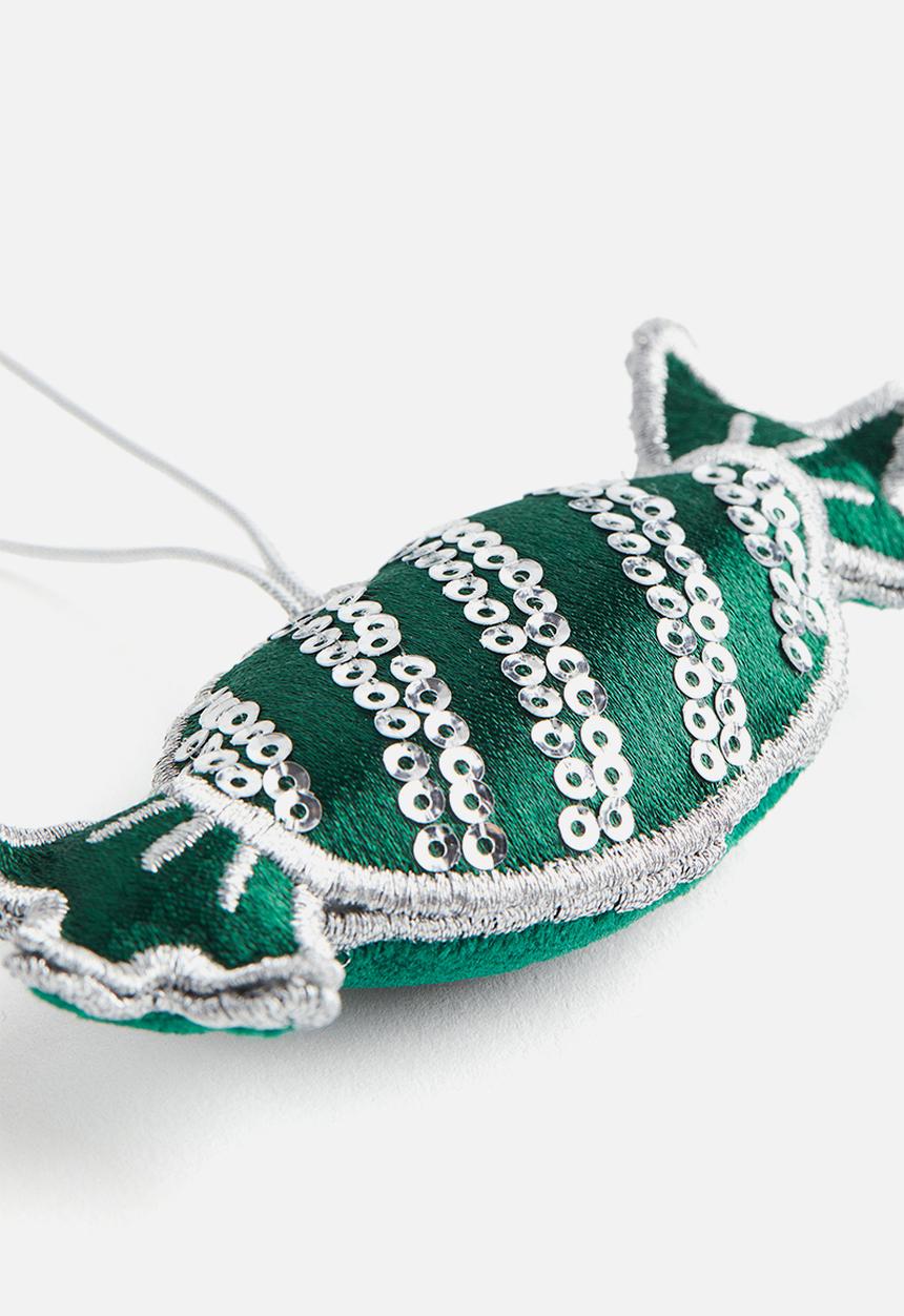 H&M - Embellished christmas tree decoration - green bon-bon