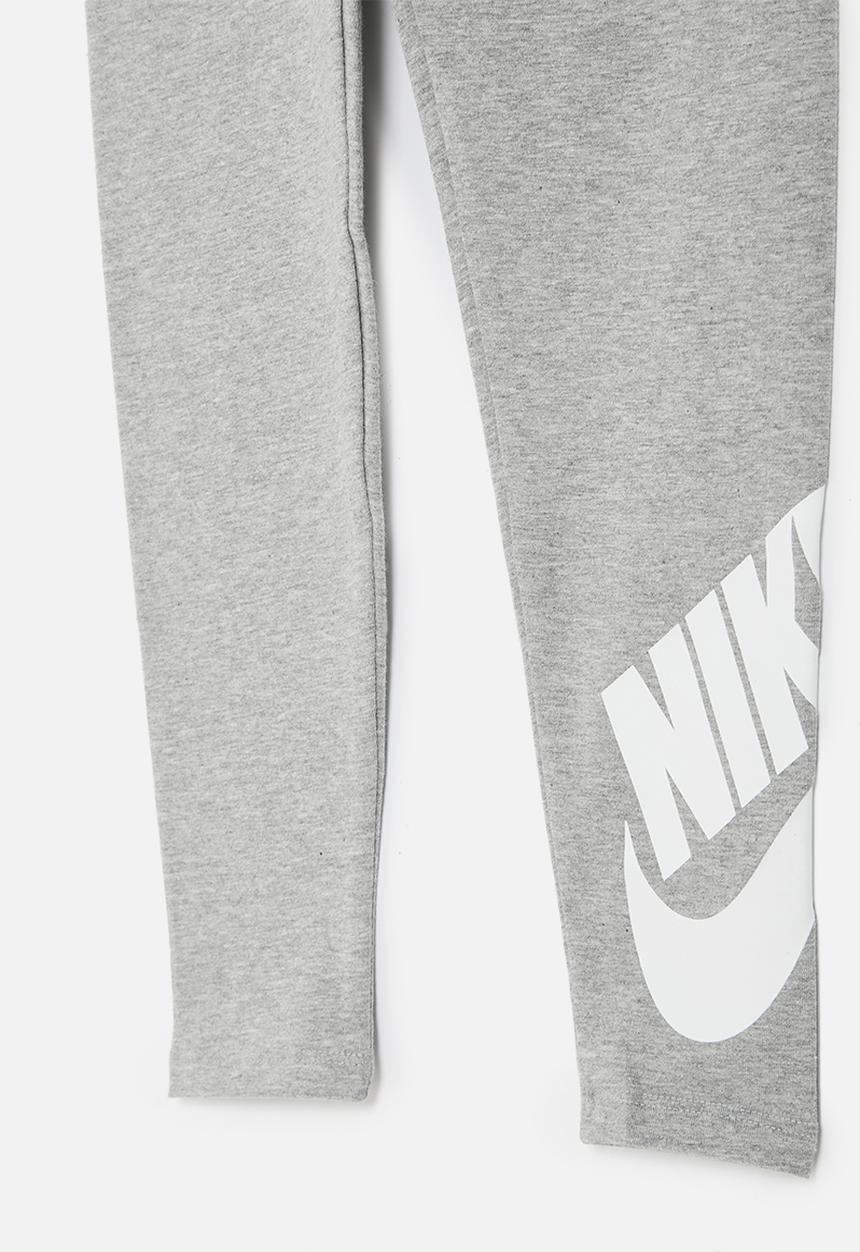 Nike - Nkg club hbr high rise legging - dk grey heather