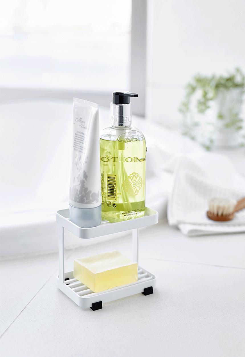 Yamazaki - 2-Tiered soap tray - white