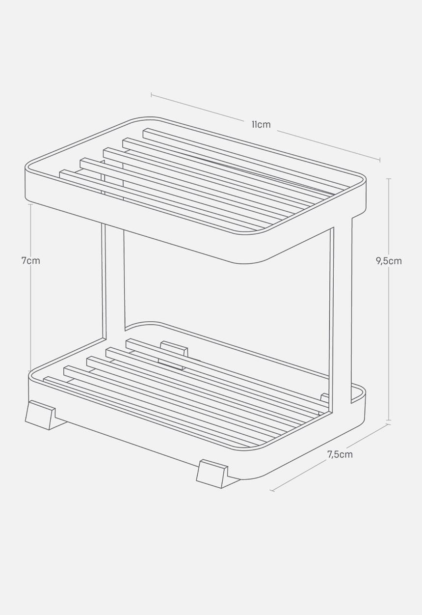 Yamazaki - 2-Tiered soap tray - white