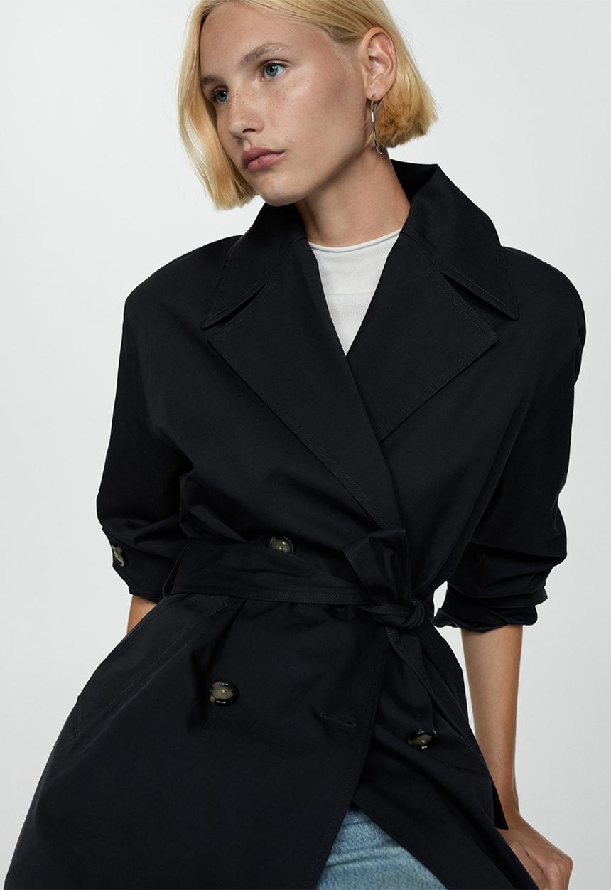 MANGO - Trench coat Angela - Black