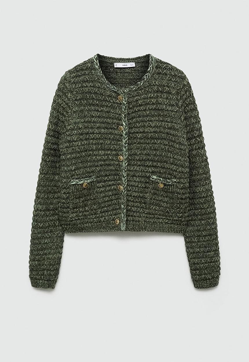 MANGO - Jacket Coquette - Green