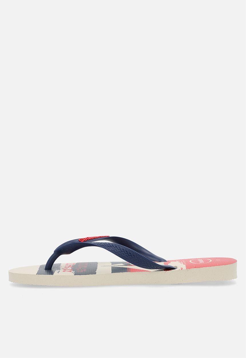 Havaianas - Top nautical - beige straw/navy blue/ruby red