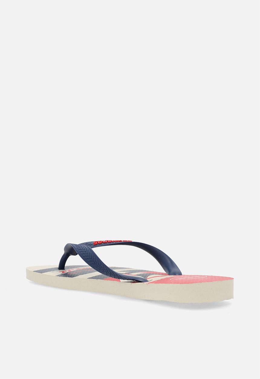 Havaianas - Top nautical - beige straw/navy blue/ruby red